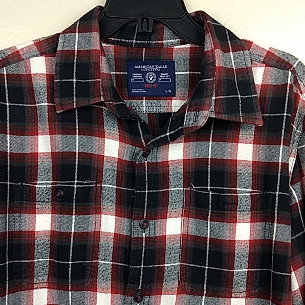 American Eagle Outfitters Plaid Prep Fit Shirt - Picture 3 of 7